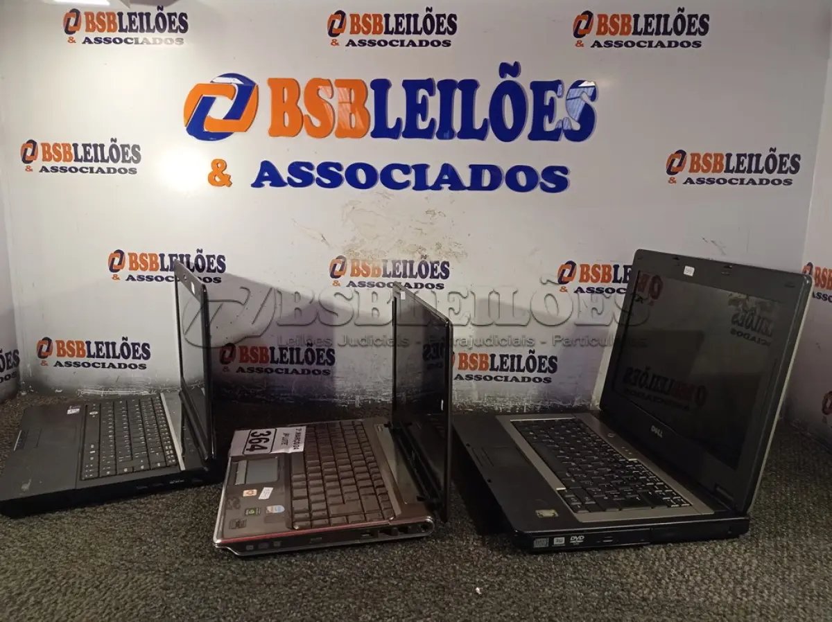 LOTE 364 - 03 NOTEBOOK’S MARCAS E MODELOS DIVERSOS PARA RETIRADA DE PEÇAS. (NO ESTADO) ATENÇÃO! FAZER A VISITAÇÃO ANTES DE ARREMATAR, NÃO SABEMOS SE FUNCIONA. LEILÃO NÃO TEM GARANTIA E NEM DEVOLUÇÃO, SUJEITO A POSSÍVEIS AVARIAS VISÍVEIS/OCULTAS E/OU AUSÊNCIA DE COMPONENTES.