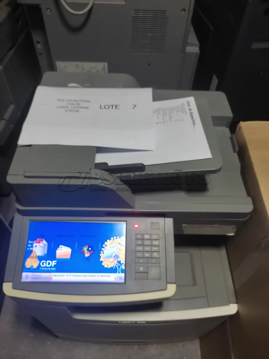 LOTE 007 - 01 MULTIFUNCIONAL MONO LASER_LEXMARK MX711DHE; 01 MULTIFUNCIONAL COLOR LASER_LEXMARK X792DE (NO ESTADO)