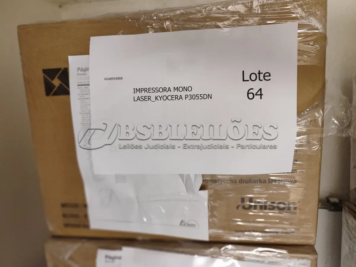 LOTE 064 - 03 IMPRESSORAS MONO LASER_KYOCERA P3055DN, 02 MULTIFUNCIONAIS MONO LASER_KYOCERA M3550IDN E 01 MULTIFUNCIONAL MONO LASER M3655IDN_KYOCERAECOSYS. (NO ESTADO)