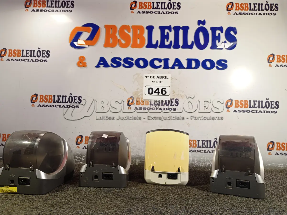 LOTE 046 - 04 IMPRESSORAS DE CUPOM MARCAS BROTHER MODELOS DIVERSOS. (NO ESTADO) ATENÇÃO! FAZER A VISITAÇÃO ANTES DE ARREMATAR, NÃO SABEMOS SE FUNCIONA. LEILÃO NÃO TEM GARANTIA E NEM DEVOLUÇÃO, SUJEITO A POSSÍVEIS AVARIAS VISÍVEIS/OCULTAS E/OU AUSÊNCIA DE COMPONENTES.