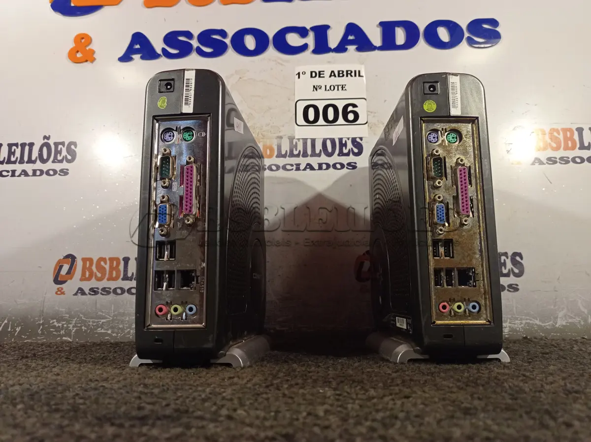 LOTE 006 - 02 MINIS CPU. (NO ESTADO) ATENÇÃO! FAZER A VISITAÇÃO ANTES DE ARREMATAR, NÃO SABEMOS SE FUNCIONA. LEILÃO NÃO TEM GARANTIA E NEM DEVOLUÇÃO, SUJEITO A POSSÍVEIS AVARIAS VISÍVEIS/OCULTAS E/OU AUSÊNCIA DE COMPONENTES.