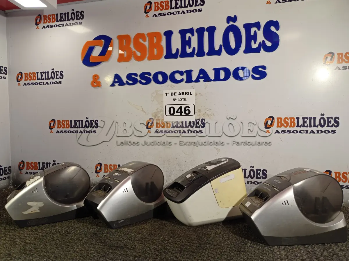LOTE 046 - 04 IMPRESSORAS DE CUPOM MARCAS BROTHER MODELOS DIVERSOS. (NO ESTADO) ATENÇÃO! FAZER A VISITAÇÃO ANTES DE ARREMATAR, NÃO SABEMOS SE FUNCIONA. LEILÃO NÃO TEM GARANTIA E NEM DEVOLUÇÃO, SUJEITO A POSSÍVEIS AVARIAS VISÍVEIS/OCULTAS E/OU AUSÊNCIA DE COMPONENTES.