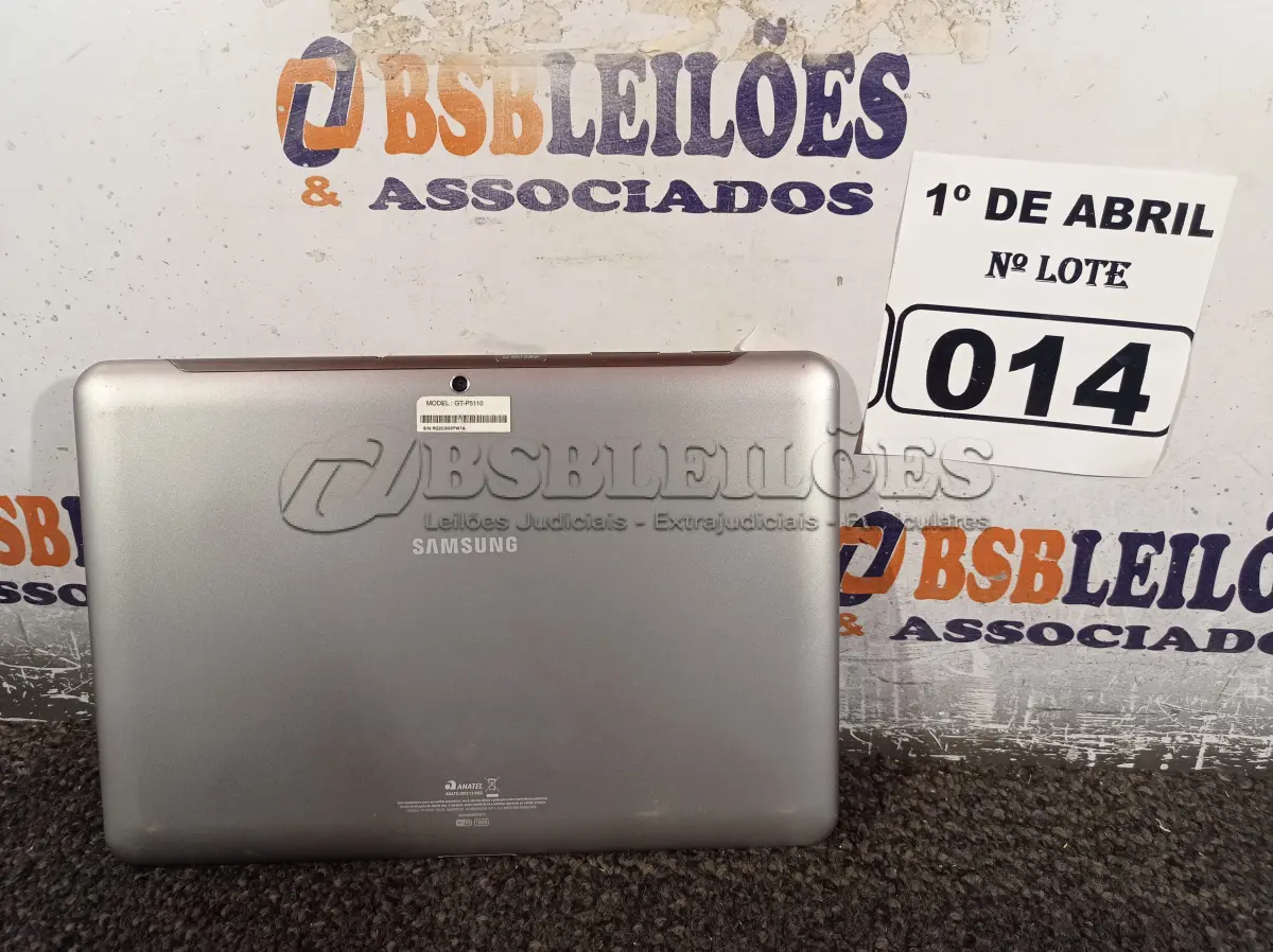LOTE 014 - 01 TABLET SAMSUNG TAB2 TELA DE 10” COM CABO. (NO ESTADO) ATENÇÃO! FAZER A VISITAÇÃO ANTES DE ARREMATAR, NÃO SABEMOS SE FUNCIONA. LEILÃO NÃO TEM GARANTIA E NEM DEVOLUÇÃO, SUJEITO A POSSÍVEIS AVARIAS VISÍVEIS/OCULTAS E/OU AUSÊNCIA DE COMPONENTES.