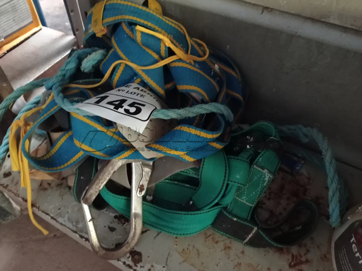 LOTE 145 - 05 CINTOS DE SEGURANÇA NO TRABALHO. (NO ESTADO) ATENÇÃO! FAZER A VISITAÇÃO ANTES DE ARREMATAR, NÃO SABEMOS SE FUNCIONA. LEILÃO NÃO TEM GARANTIA E NEM DEVOLUÇÃO, SUJEITO A POSSÍVEIS AVARIAS VISÍVEIS/OCULTAS E/OU AUSÊNCIA DE COMPONENTES.