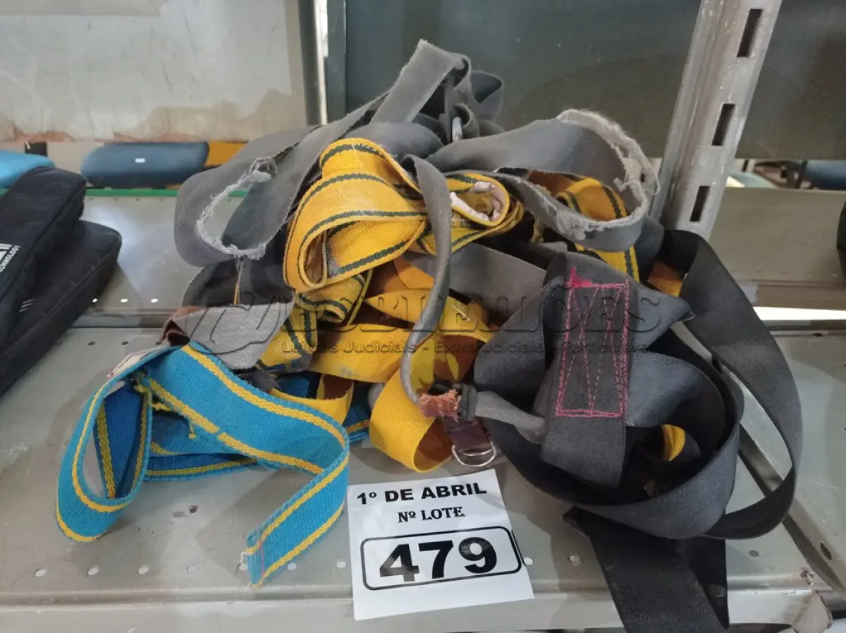 LOTE 479 - 05 CINTOS DE SEGURANÇA NO TRABALHO. (NO ESTADO) ATENÇÃO! FAZER A VISITAÇÃO ANTES DE ARREMATAR, NÃO SABEMOS SE FUNCIONA. LEILÃO NÃO TEM GARANTIA E NEM DEVOLUÇÃO, SUJEITO A POSSÍVEIS AVARIAS VISÍVEIS/OCULTAS E/OU AUSÊNCIA DE COMPONENTES.