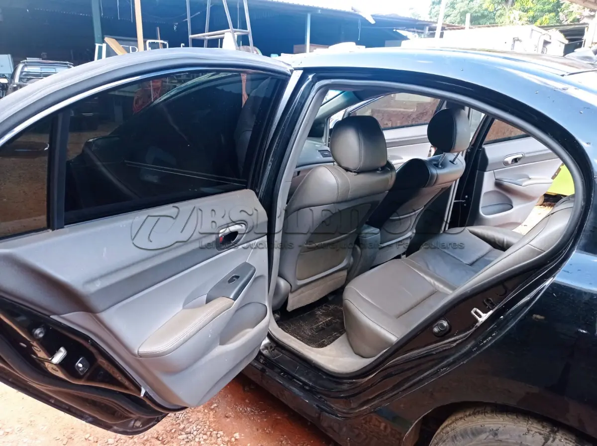 LOTE 537 - 01 HONDA/CIVIC LXS, ANO 2008, COR PRETA, FLEX (NO ESTADO)