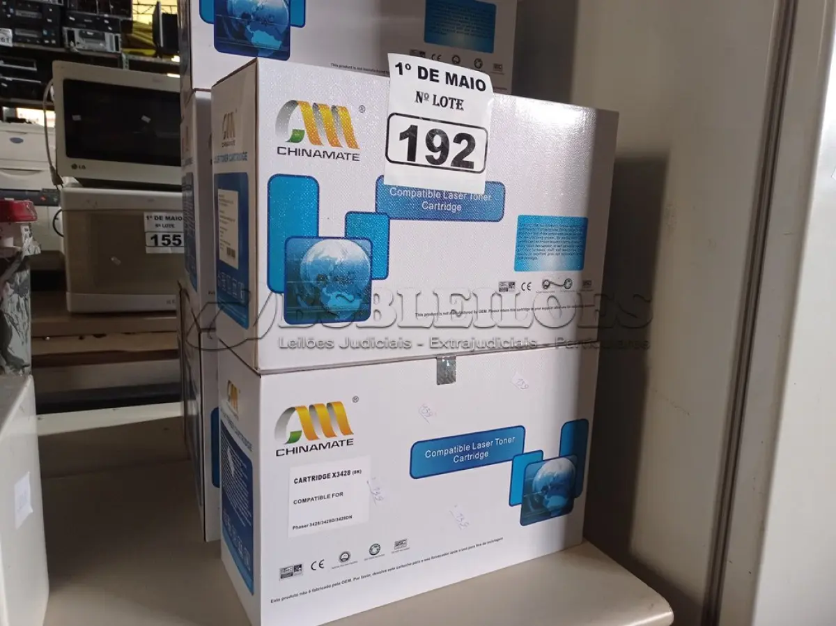 LOTE 192 - 10 TONNER CHINAMATE X 3428 COMPATÍVEL COM PHASER 3428/3428D/3428DN. (NO ESTADO) ATENÇÃO! FAZER A VISITAÇÃO ANTES DE ARREMATAR, NÃO SABEMOS SE FUNCIONA. LEILÃO NÃO TEM GARANTIA E NEM DEVOLUÇÃO, SUJEITO A POSSÍVEIS AVARIAS VISÍVEIS/OCULTAS E/OU AUSÊNCIA DE COMPONENTES.