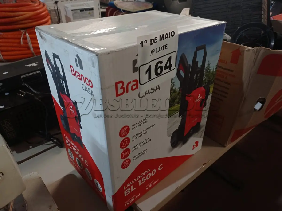LOTE 164 - 01 LAVADORA DE ALTA PRESSÃO 1500W 220V MARCA BRANCO. (NOVA) (NO ESTADO)
