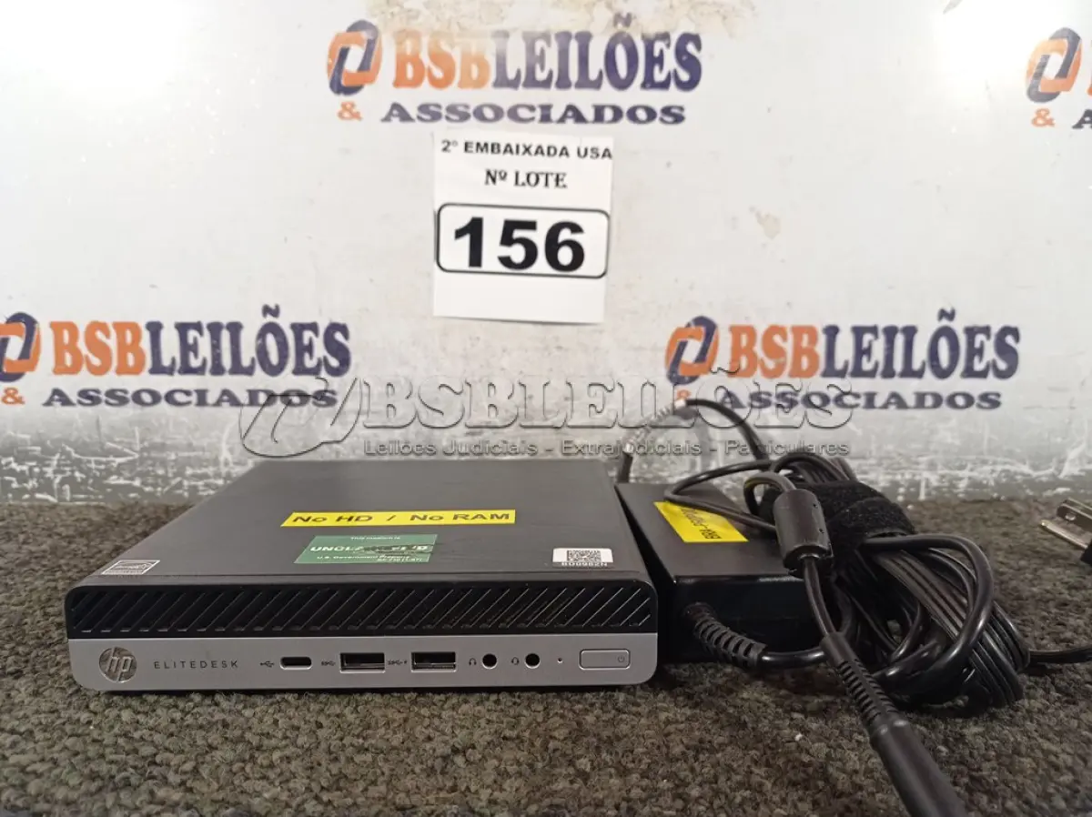 LOTE 156 - 01 CPU SEM MEMÓRIA E SEM HD COM CARREGADOR MARCA HP. (NO ESTADO) BD0982N