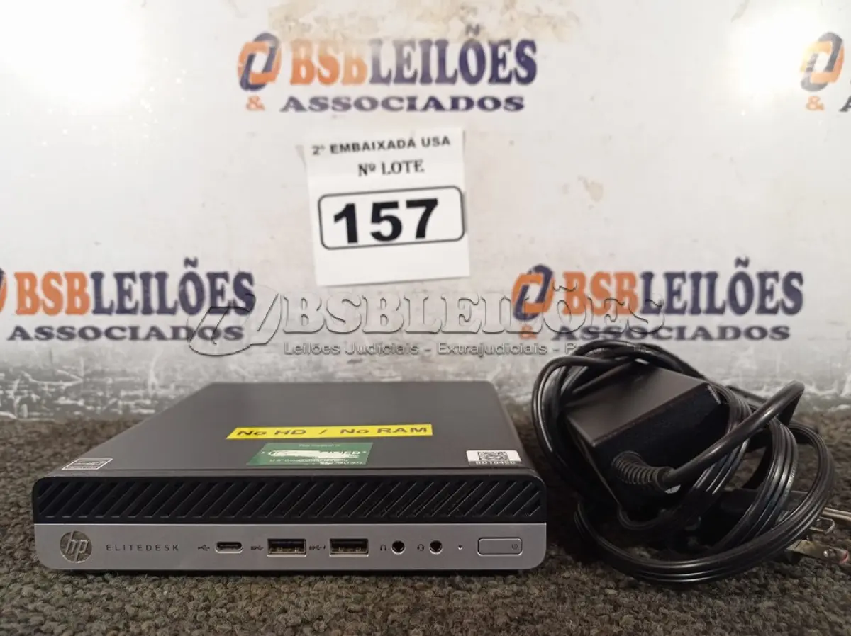 LOTE 157 - 01 CPU SEM MEMÓRIA E SEM HD COM CARREGADOR MARCA HP. (NO ESTADO) BD1048C