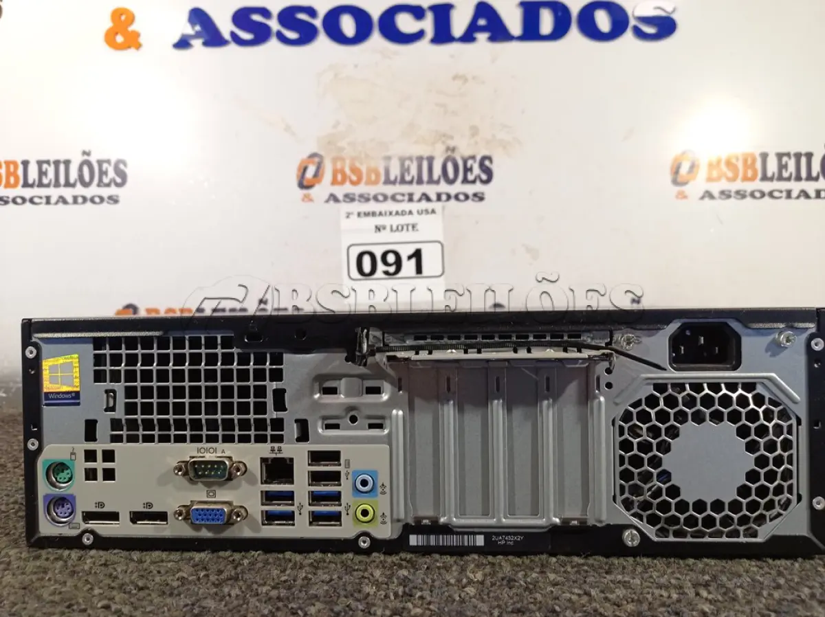 LOTE 091 - 01 CPU COM MEMÓRIA DE 16GB E SEM HD MARCA HP. (NO ESTADO) AV9699D