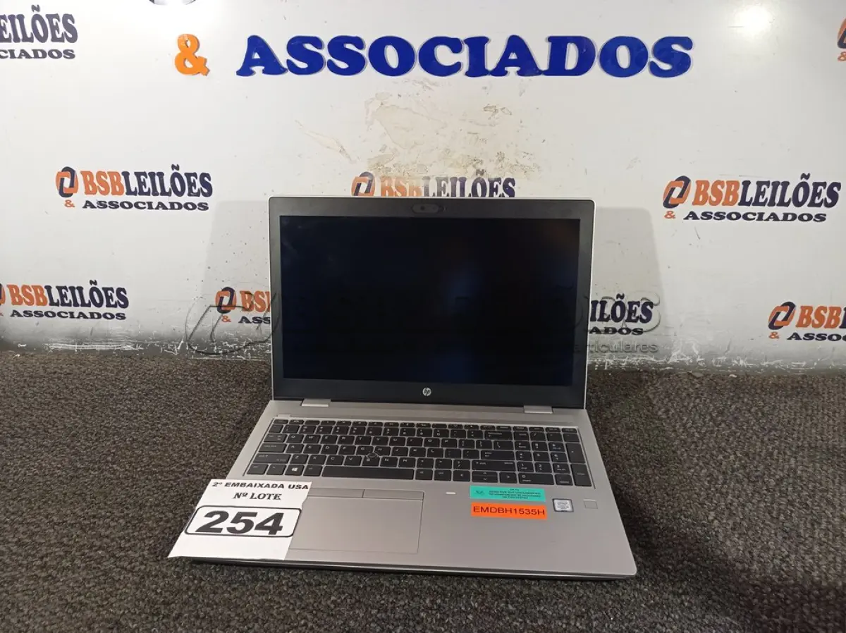 LOTE 254 - 01 NOTEBOOK HP I5 VPRO SEM MEMÓRIA, SEM HD E SEM FONTE. (NO ESTADO) BH1535H