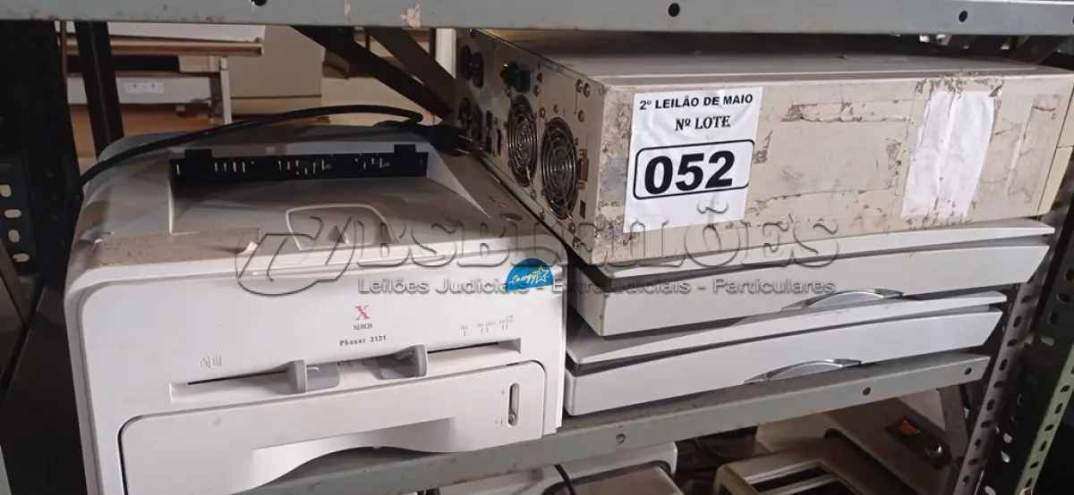 LOTE 052 - 01 NOBREAK, 02 SCANNER E 01 IMPRESSORA MARCAS E MODELOS DIVERSOS. (NO ESTADO) ATENÇÃO! FAZER A VISITAÇÃO ANTES DE ARREMATAR, NÃO SABEMOS SE FUNCIONA. LEILÃO NÃO TEM GARANTIA E NEM DEVOLUÇÃO, SUJEITO A POSSÍVEIS AVARIAS VISÍVEIS/OCULTAS E/OU AUSÊNCIA DE COMPONENTES.