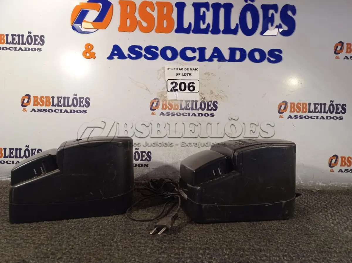 LOTE 206 - 02 IMPRESSORAS DE CUPOM. (NO ESTADO) ATENÇÃO! FAZER A VISITAÇÃO ANTES DE ARREMATAR, NÃO SABEMOS SE FUNCIONA. LEILÃO NÃO TEM GARANTIA E NEM DEVOLUÇÃO, SUJEITO A POSSÍVEIS AVARIAS VISÍVEIS/OCULTAS E/OU AUSÊNCIA DE COMPONENTES.