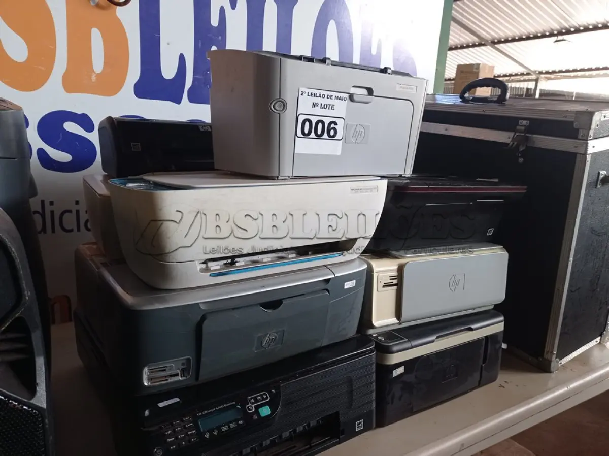 LOTE 006 - 14 IMPRESSORAS MARCAS E MODELOS DIVERSOS PARA RETIRADA DE PEÇAS. (NO ESTADO) ATENÇÃO! FAZER A VISITAÇÃO ANTES DE ARREMATAR, NÃO SABEMOS SE FUNCIONA. LEILÃO NÃO TEM GARANTIA E NEM DEVOLUÇÃO, SUJEITO A POSSÍVEIS AVARIAS VISÍVEIS/OCULTAS E/OU AUSÊNCIA DE COMPONENTES.