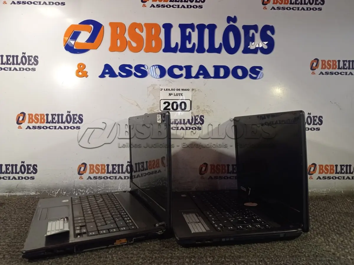 LOTE 200 - 02 NOTEBOOKS MARCAS E MODELOS DIVERSOS. (NO ESTADO) ATENÇÃO! FAZER A VISITAÇÃO ANTES DE ARREMATAR, NÃO SABEMOS SE FUNCIONA. LEILÃO NÃO TEM GARANTIA E NEM DEVOLUÇÃO, SUJEITO A POSSÍVEIS AVARIAS VISÍVEIS/OCULTAS E/OU AUSÊNCIA DE COMPONENTES.