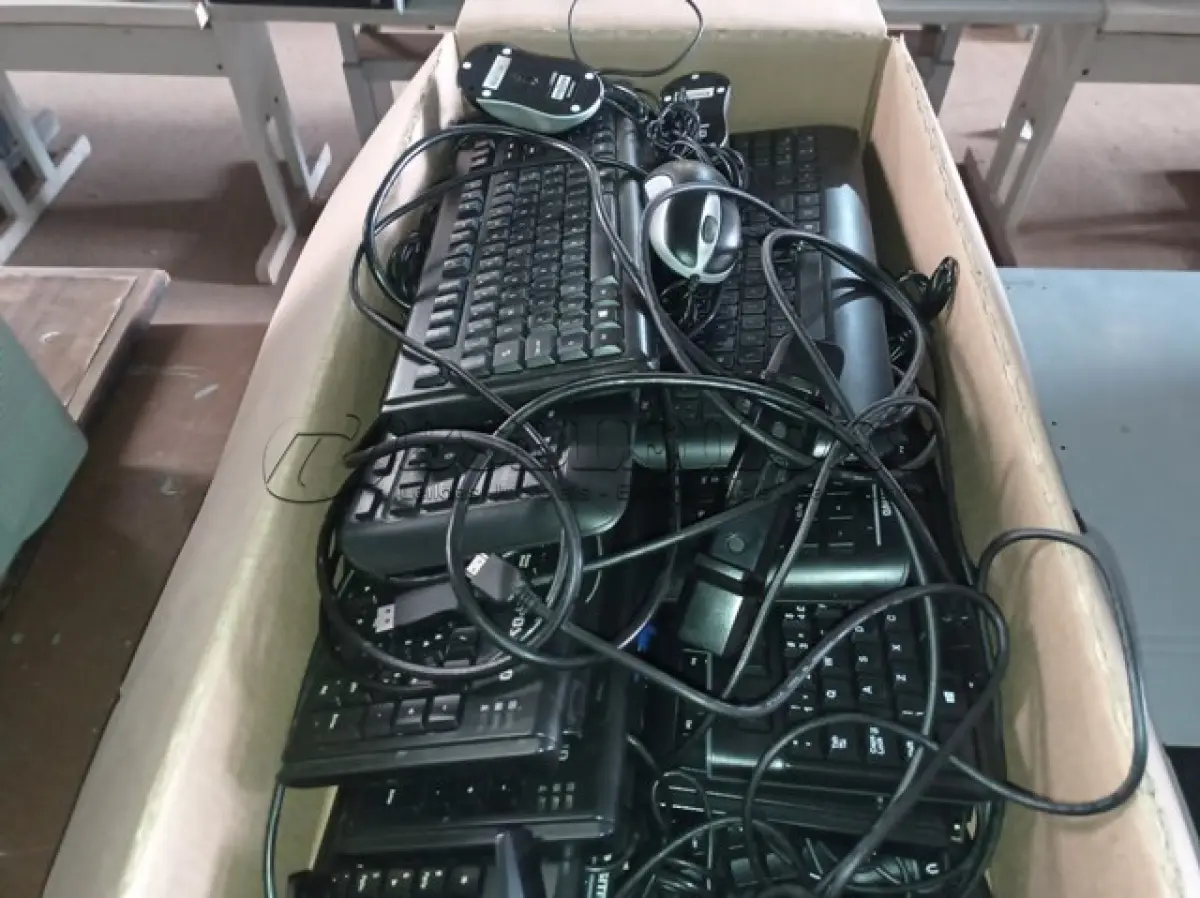 LOTE 366 - 01 LOTE COM VÁRIOS TECLADOS E MOUSES MARCAS E MODELOS DIVERSOS. (NO ESTADO) ATENÇÃO! FAZER A VISITAÇÃO ANTES DE ARREMATAR, NÃO SABEMOS SE FUNCIONA. LEILÃO NÃO TEM GARANTIA E NEM DEVOLUÇÃO, SUJEITO A POSSÍVEIS AVARIAS VISÍVEIS/OCULTAS E/OU AUSÊNCIA DE COMPONENTES.
