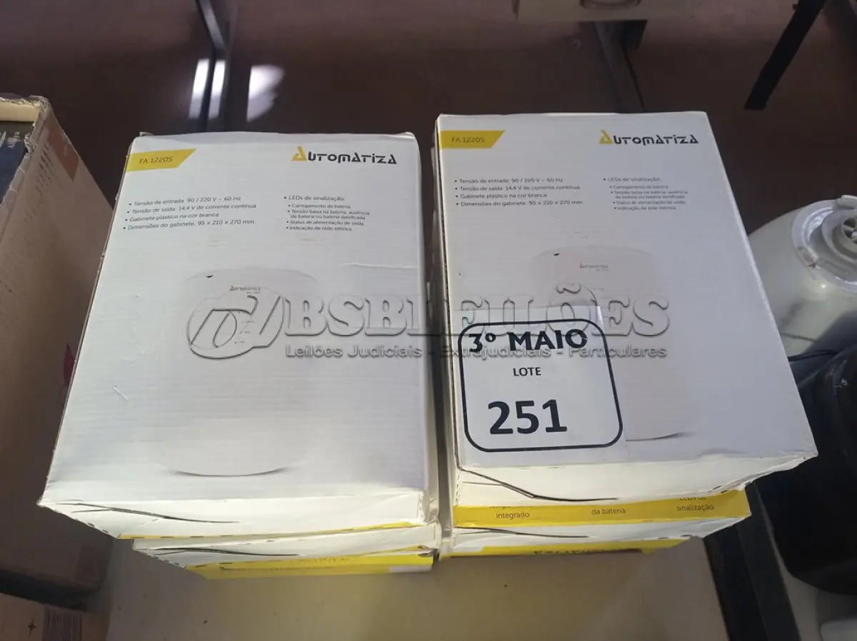 LOTE 251 - 06 FONTES DE ALIMENTAÇÃO ININTERRUPTA COM AVARIAS. (NO ESTADO) ATENÇÃO! FAZER A VISITAÇÃO ANTES DE ARREMATAR, NÃO SABEMOS SE FUNCIONA. LEILÃO NÃO TEM GARANTIA E NEM DEVOLUÇÃO, SUJEITO A POSSÍVEIS AVARIAS VISÍVEIS/OCULTAS E/OU AUSÊNCIA DE COMPONENTES.