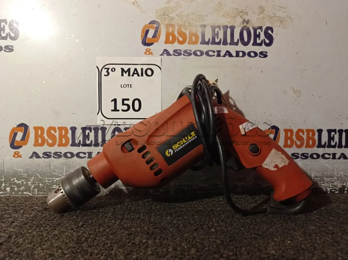LOTE 150 - 01 PARAFUSADEIRA/FURADEIRA MARCA SCHUZ 220V. (NO ESTADO) ATENÇÃO! FAZER A VISITAÇÃO ANTES DE ARREMATAR, NÃO SABEMOS SE FUNCIONA. LEILÃO NÃO TEM GARANTIA E NEM DEVOLUÇÃO, SUJEITO A POSSÍVEIS AVARIAS VISÍVEIS/OCULTAS E/OU AUSÊNCIA DE COMPONENTES.
