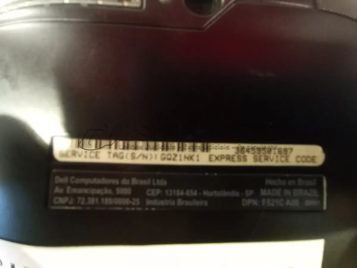 LOTE 002 - 01 NOTEBOOK MARCA DELL LATITUDE E6500. (FONTE INCOMPLETA FALTANDO CABO DE FORÇA E NÃO ESTÁ LIGANDO) (NO ESTADO) ATENÇÃO! FAZER A VISITAÇÃO ANTES DE ARREMATAR, NÃO SABEMOS SE FUNCIONA. LEILÃO NÃO TEM GARANTIA E NEM DEVOLUÇÃO, SUJEITO A POSSÍVEIS AVARIAS VISÍVEIS/OCULTAS E/OU AUSÊNCIA DE COMPONENTES.