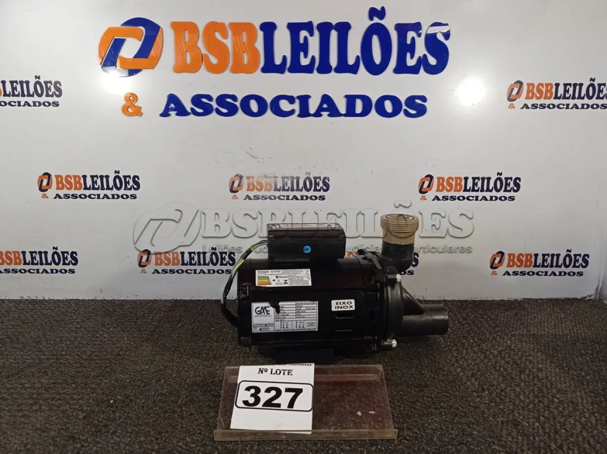 LOTE 327 - 01 MOTO BOMBA CENTRIFUGA 220V COM AVARIAS. (NO ESTADO) ATENÇÃO! FAZER A VISITAÇÃO ANTES DE ARREMATAR, NÃO SABEMOS SE FUNCIONA. LEILÃO NÃO TEM GARANTIA E NEM DEVOLUÇÃO, SUJEITO A POSSÍVEIS AVARIAS VISÍVEIS/OCULTAS E/OU AUSÊNCIA DE COMPONENTES.