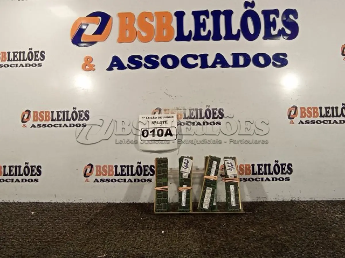 LOTE 010 - 16 PENTES DE MEMÓRIA PARA SERVIDOR DE 08GB CADA. (NO ESTADO) ATENÇÃO! FAZER A VISITAÇÃO ANTES DE ARREMATAR, NÃO SABEMOS SE FUNCIONA. LEILÃO NÃO TEM GARANTIA E NEM DEVOLUÇÃO, SUJEITO A POSSÍVEIS AVARIAS VISÍVEIS/OCULTAS E/OU AUSÊNCIA DE COMPONENTES.