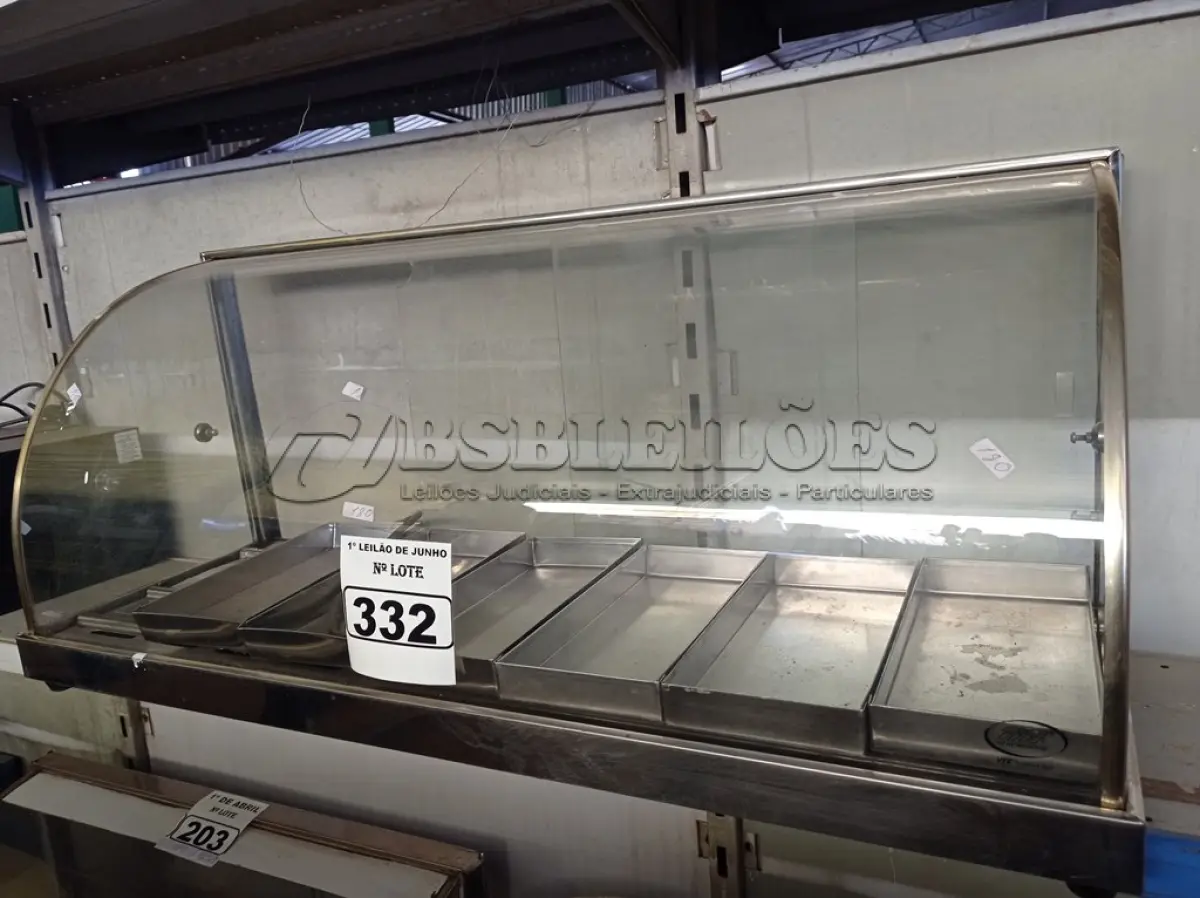 LOTE 332 - 01 ESTUFA PARA SALGADO. (NO ESTADO) ATENÇÃO! FAZER A VISITAÇÃO ANTES DE ARREMATAR, NÃO SABEMOS SE FUNCIONA. LEILÃO NÃO TEM GARANTIA E NEM DEVOLUÇÃO, SUJEITO A POSSÍVEIS AVARIAS VISÍVEIS/OCULTAS E/OU AUSÊNCIA DE COMPONENTES.