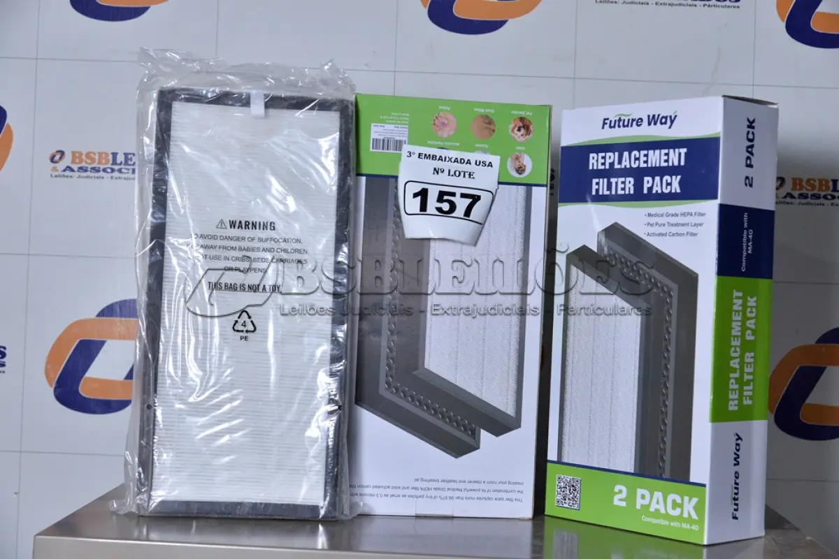 LOTE 157 - 02 CAIXAS COM 02 FILTROS CADA PARA AR-CONDICIONADO COMPATIBLE WITH MA-40. (FILTERS 2 PACKS.) (NO ESTADO)0000021