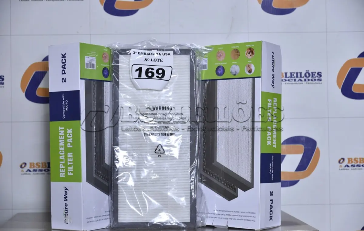 LOTE 169 - 02 CAIXAS COM 02 FILTROS CADA PARA AR-CONDICIONADO COMPATIBLE WITH MA-40. (FILTERS 2 PACKS.) (NO ESTADO)0000021