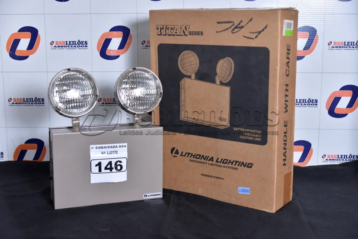 LOTE 146 - 02 LUMINÁRIAS DE EMERGÊNCIA. (EMERGENCY LIGHTS) (NO ESTADO)0000017