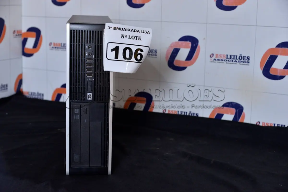 LOTE 106 - 01 CPU SEM HD E COM MEMÓRIA DE 4GB RAM E PROCESSADOR AMD MARCA HP. (NO ESTADO)2UA21602KE
