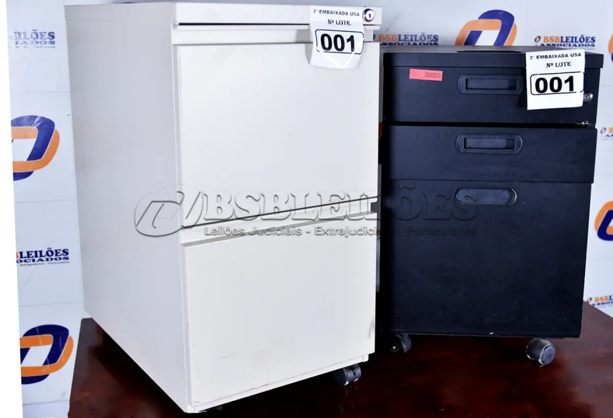 LOTE 001 - 02 GAVETEIROS PARA ESCRITÓRIO.  (GABINET S DRAWER). (NO ESTADO)0000010.  