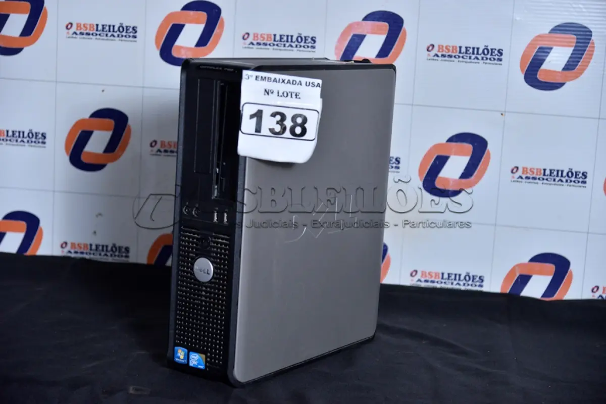 LOTE 138 - 1 CPU MARCA DELL CORE 2 DUO COM MEMÓRIA RAM DE 04 GB SEM HD. (NO ESTADO)6SC52P1