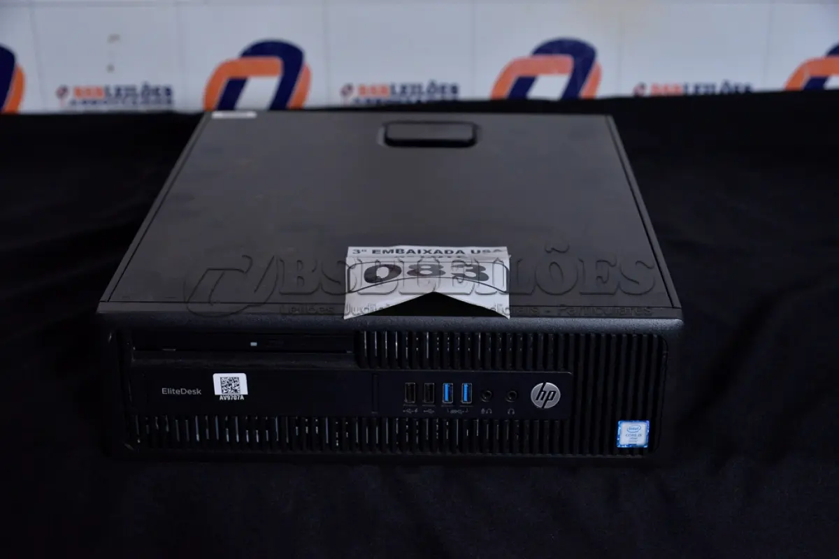LOTE 083 - 01 CPU MARCA HP CORE I5 COM MEMÓRIA 16GB RAM E SEM HD. (NO ESTADO) AV9 707A