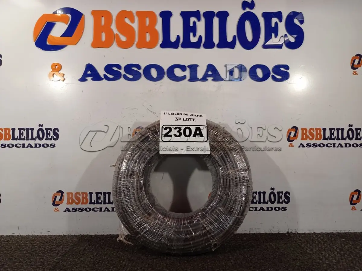 LOTE 230 - 01 ROLO DE CABO FLEXÍVEL 1×10MM NA COR PRETA. (NO ESTADO) ATENÇÃO! FAZER A VISITAÇÃO ANTES DE ARREMATAR, NÃO SABEMOS SE FUNCIONA. LEILÃO NÃO TEM GARANTIA E NEM DEVOLUÇÃO, SUJEITO A POSSÍVEIS AVARIAS VISÍVEIS/OCULTAS E/OU AUSÊNCIA DE COMPONENTES.