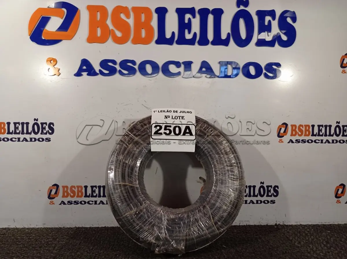 LOTE 250 - 01 ROLO DE CABO FLEXÍVEL 1×10MM NA COR PRETA. (NO ESTADO) ATENÇÃO! FAZER A VISITAÇÃO ANTES DE ARREMATAR, NÃO SABEMOS SE FUNCIONA. LEILÃO NÃO TEM GARANTIA E NEM DEVOLUÇÃO, SUJEITO A POSSÍVEIS AVARIAS VISÍVEIS/OCULTAS E/OU AUSÊNCIA DE COMPONENTES.
