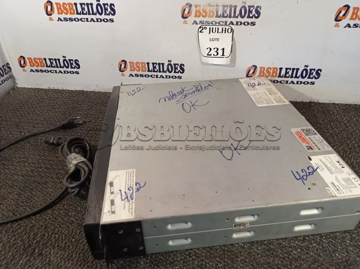 LOTE 231 - 01NOBREAK PARA SERVIDOR (NO ESTADO) ATENÇÃO! FAZER A VISITAÇÃO ANTES DE ARREMATAR, NÃO SABEMOS SE FUNCIONA. LEILÃO NÃO TEM GARANTIA E NEM DEVOLUÇÃO, SUJEITO A POSSÍVEIS AVARIAS VISÍVEIS/OCULTAS E/OU AUSÊNCIA DE COMPONENTES.