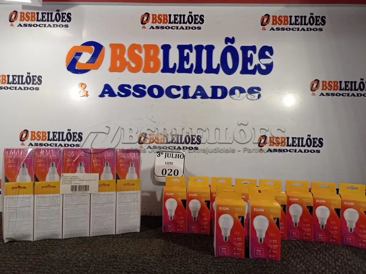 LOTE 020 - 20 LÂMPADAS BULBO LED A60 9W BIVOLT 3000K – ELGIN NOVO. (NO ESTADO)