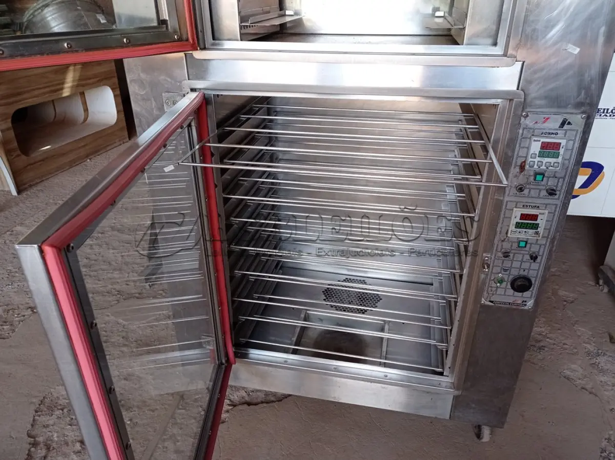 LOTE 328 - 01 FORNO COMBINADO ELÉTRICO COM ESTUFA PANIFICAÇÃO PERFECTA SUBWAY. POTÊNCIA 5500W 2,15CM DE ALTURA, 105CM DE LARGURA E0,68CM DE PROFUNDIDADE (NO ESTADO) ATENÇÃO! FAZER A VISITAÇÃO ANTES DE ARREMATAR, NÃO SABEMOS SE FUNCIONA. LEILÃO NÃO TEM GARANTIA E NEM DEVOLUÇÃO, SUJEITO A POSSÍVEIS AVARIAS VISÍVEIS/OCULTAS E/OU AUSÊNCIA DE COMPONENTES.