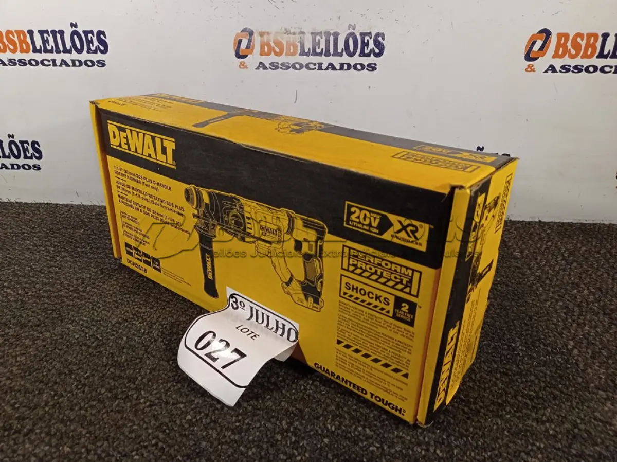 LOTE 027 - 01 MARTELETE PER/ROM.SDS PL US 1-1/820V MAX – DEWALT NOVO. (NO ESTADO)