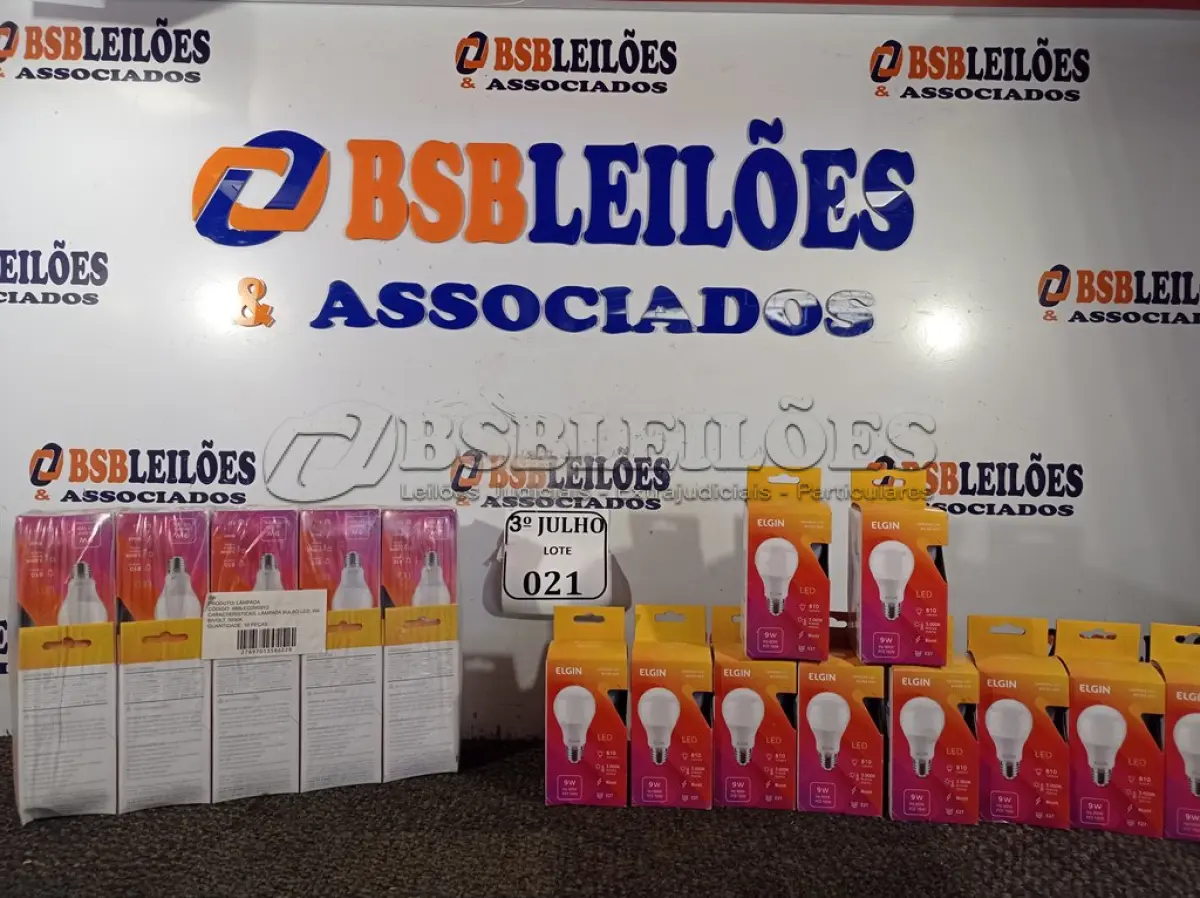 LOTE 021 - 20 LÂMPADAS BULBO LED A60 9W BIVOLT 3000K – ELGIN NOVO. (NO ESTADO)