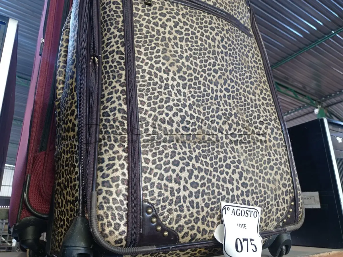 LOTE 075 - 02 MALAS PARA VIAGEM (NO ESTADO) ATENÇÃO! FAZER A VISITAÇÃO ANTES DE ARREMATAR, NÃO SABEMOS SE FUNCIONA. LEILÃO NÃO TEM GARANTIA E NEM DEVOLUÇÃO, SUJEITO A POSSÍVEIS AVARIAS VISÍVEIS/OCULTAS E/OU AUSÊNCIA DE COMPONENTES.