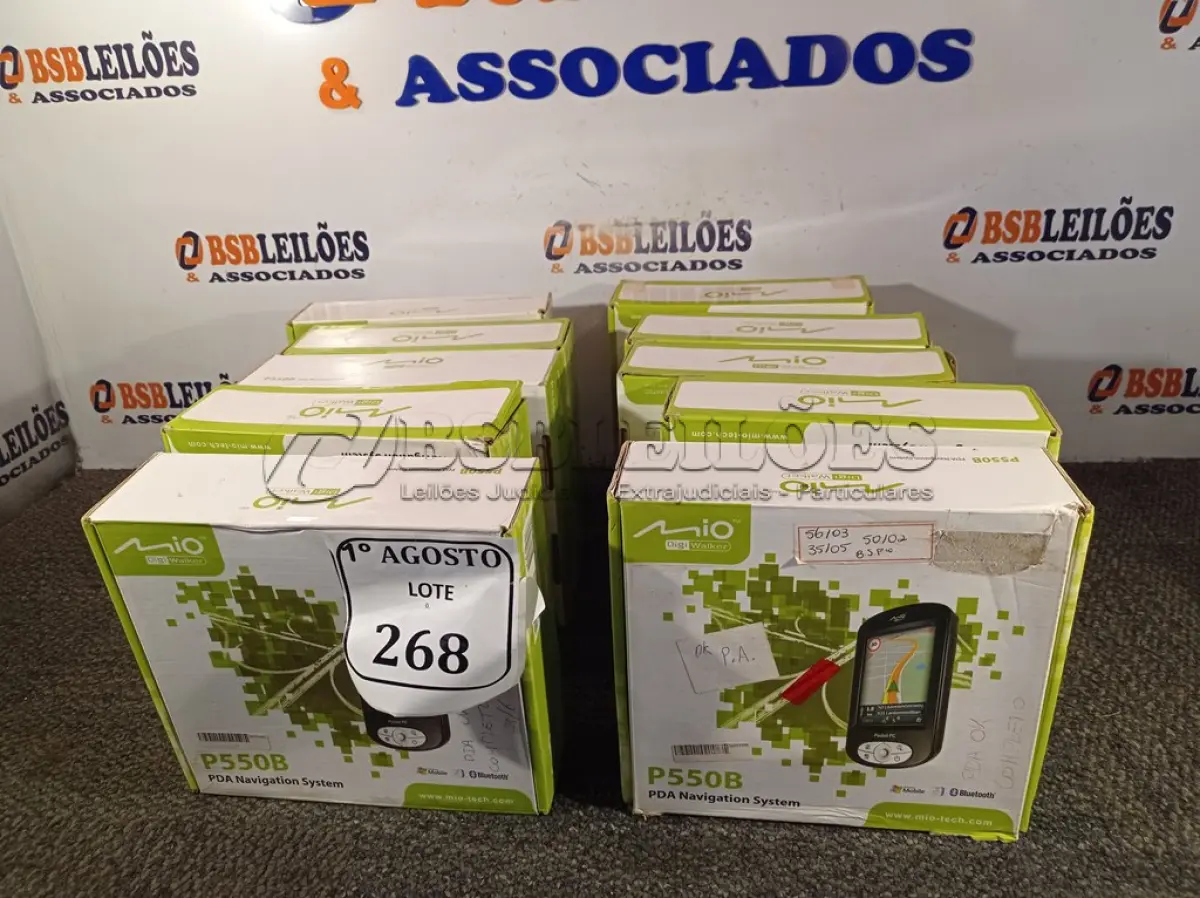 LOTE 268 - 10 POCKET PC GPS P550B. (NO ESTADO) ATENÇÃO! FAZER A VISITAÇÃO ANTES DE ARREMATAR, NÃO SABEMOS SE FUNCIONA. LEILÃO NÃO TEM GARANTIA E NEM DEVOLUÇÃO, SUJEITO A POSSÍVEIS AVARIAS VISÍVEIS/OCULTAS E/OU AUSÊNCIA DE COMPONENTES.