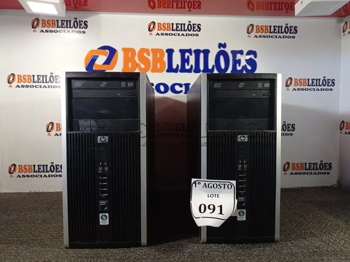 LOTE 091 - 02 CPUS DDR3 COM MEMÓRIA MARCA HP. (NO ESTADO) ATENÇÃO! FAZER A VISITAÇÃO ANTES DE ARREMATAR, NÃO SABEMOS SE FUNCIONA. LEILÃO NÃO TEM GARANTIA E NEM DEVOLUÇÃO, SUJEITO A POSSÍVEIS AVARIAS VISÍVEIS/OCULTAS E/OU AUSÊNCIA DE COMPONENTES.