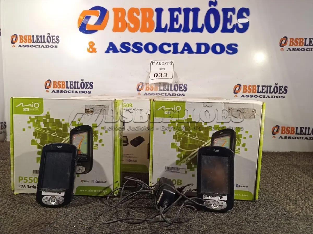 LOTE 033 - 10 POCKET PC GPS P550B. (NO ESTADO) ATENÇÃO! FAZER A VISITAÇÃO ANTES DE ARREMATAR, NÃO SABEMOS SE FUNCIONA. LEILÃO NÃO TEM GARANTIA E NEM DEVOLUÇÃO, SUJEITO A POSSÍVEIS AVARIAS VISÍVEIS/OCULTAS E/OU AUSÊNCIA DE COMPONENTES.