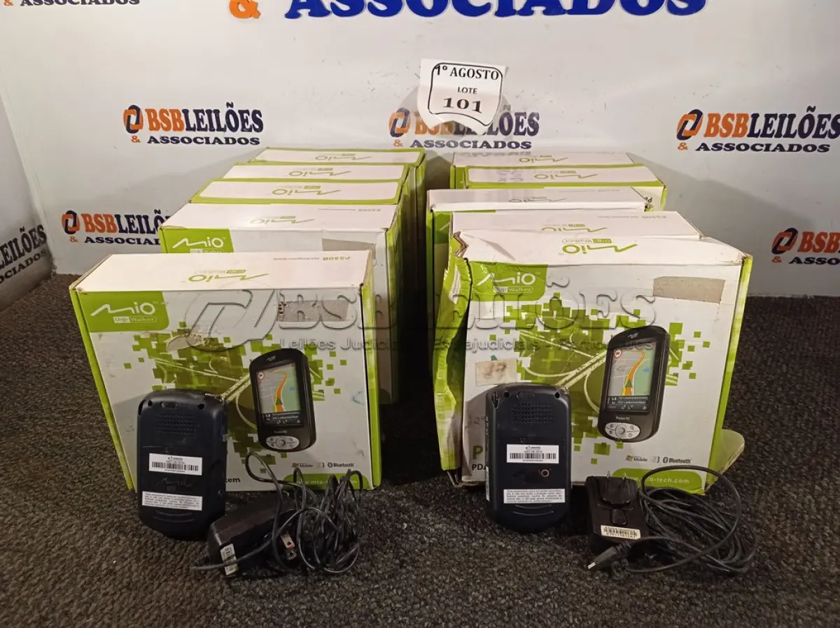 LOTE 101 - 10 POCKET PC GPS P550B. (NO ESTADO) ATENÇÃO! FAZER A VISITAÇÃO ANTES DE ARREMATAR, NÃO SABEMOS SE FUNCIONA. LEILÃO NÃO TEM GARANTIA E NEM DEVOLUÇÃO, SUJEITO A POSSÍVEIS AVARIAS VISÍVEIS/OCULTAS E/OU AUSÊNCIA DE COMPONENTES.