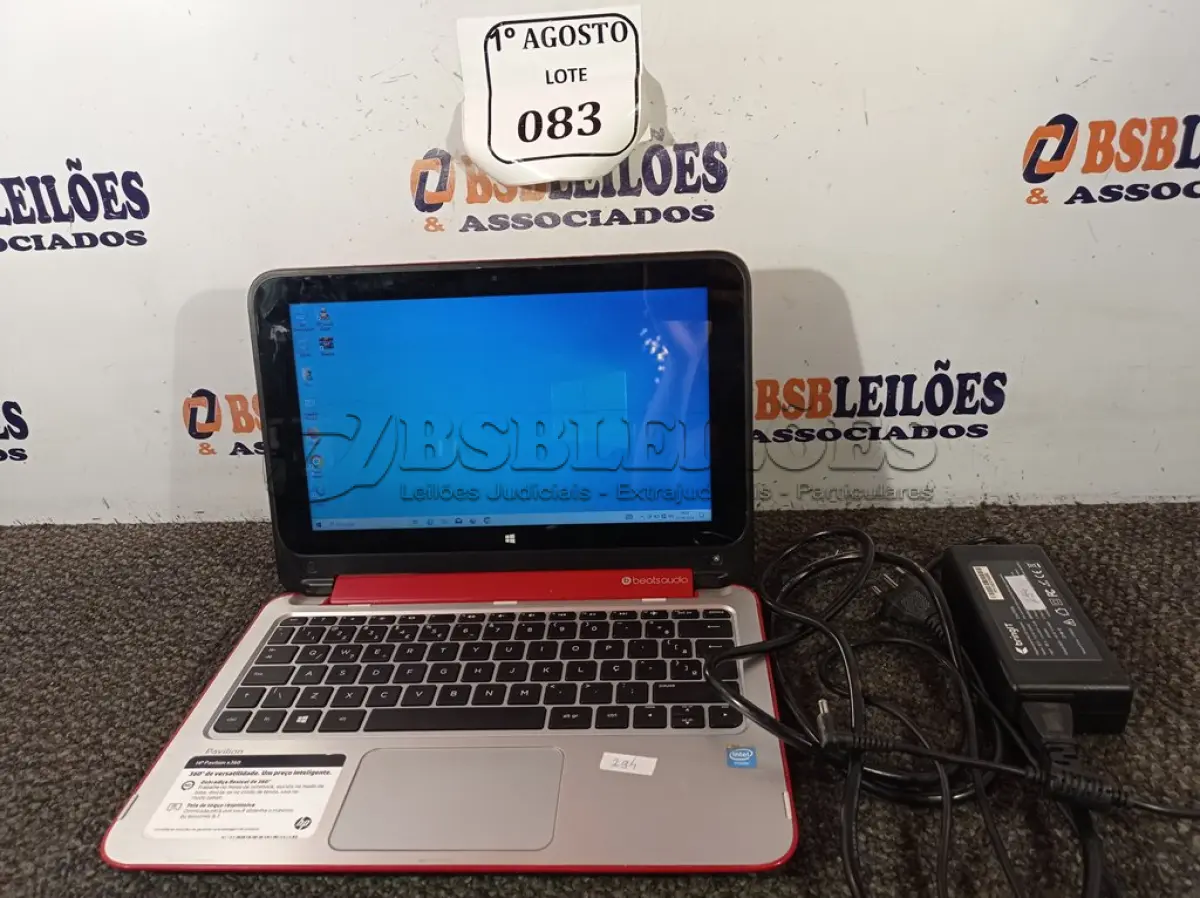 LOTE 083 - 01 NOTEBOOK MARCA HP COM FONTE. (NO ESTADO) ATENÇÃO! FAZER A VISITAÇÃO ANTES DE ARREMATAR, NÃO SABEMOS SE FUNCIONA. LEILÃO NÃO TEM GARANTIA E NEM DEVOLUÇÃO, SUJEITO A POSSÍVEIS AVARIAS VISÍVEIS/OCULTAS E/OU AUSÊNCIA DE COMPONENTES.