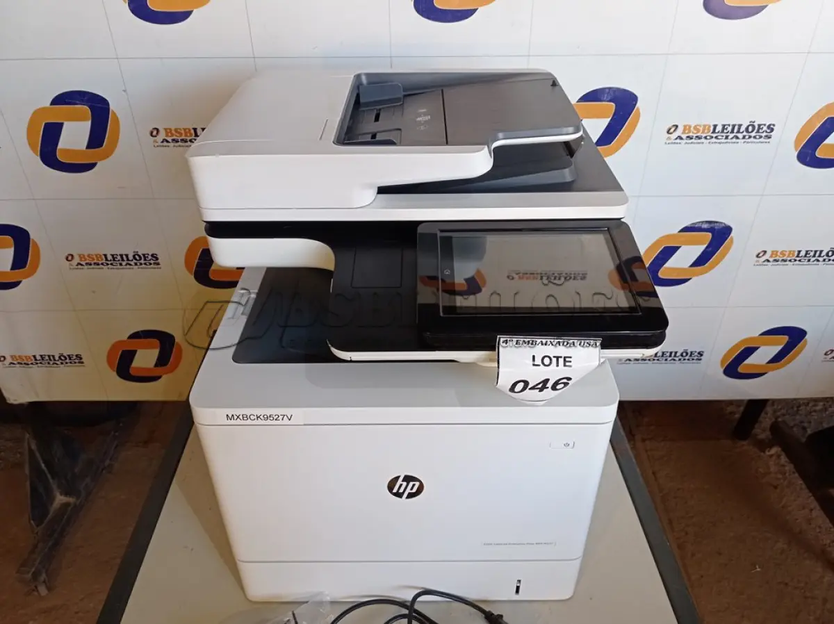 LOTE 046 - 01 IMPRESSORA MULTIFUNCIONAL LASER JET ENTERPRISE FLOWMFPM577 MARCA HP. (PRINTER) (NO ESTADO EM QUE SE ENCONTRA. SUJEITO A AVARIAS OCULTAS/VISÍVEIS.) MXBCK9527V