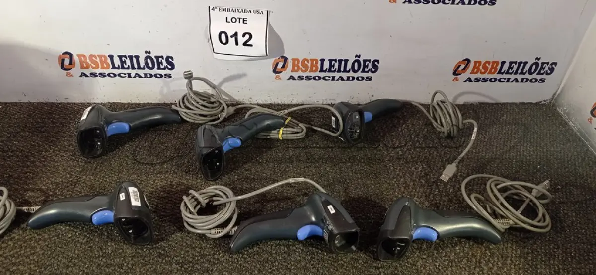LOTE 012 - 06 LEITORES DE CÓDIGO DE BARRAS. (NO ESTADO EM QUE SE ENCONTRA. SUJEITO A AVARIAS OCULTAS/VISÍVEIS.) AV9607D, AV9706A, AV9706N, AV9705V, AV9705N E AV9705R,