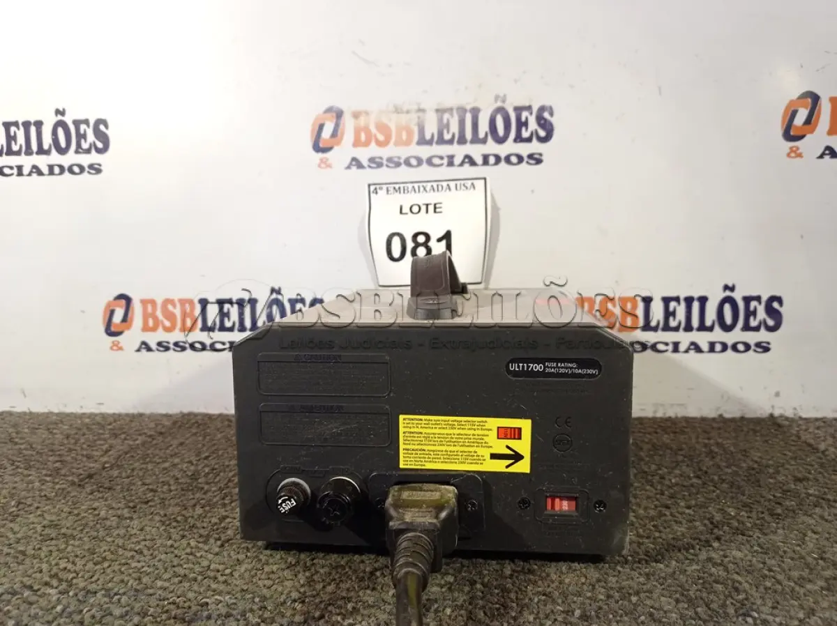LOTE 081 - 01 TRANSFORMADOR ULT1700, 20A(120V) /10A (230V) COM CABO MARCA KRIEGER (TRANSFORMERS). (NO ESTADO EM QUE SE ENCONTRA. SUJEITO A AVARIAS OCULTAS/VISÍVEIS.)0000089
